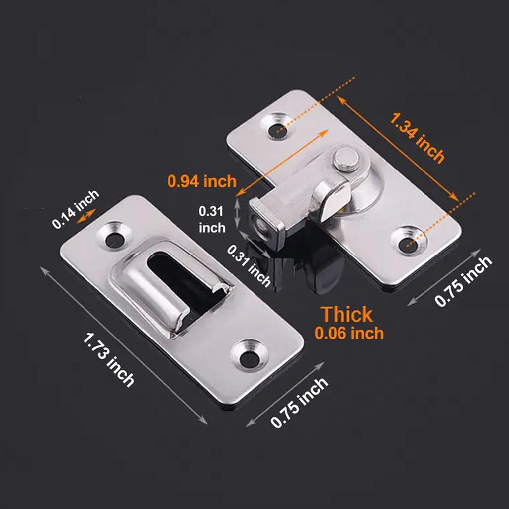 Heavy 304 Stainless Steel Door Lock Buckle, Irregular Door Bolt, Right Angle Buckle