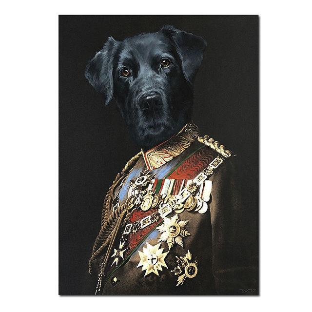 Abstract Vintage Dog Jazz Fashion Lady Canvas Painting Wall Art Pictures Posters and Prints for Living Bedroom Home Decoration No Frame