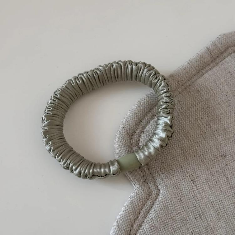 Korean Basic Simple Elastic Ice Silk Large Intestine Hair Band Solid Color Headrope Girls Women Hair Accessories