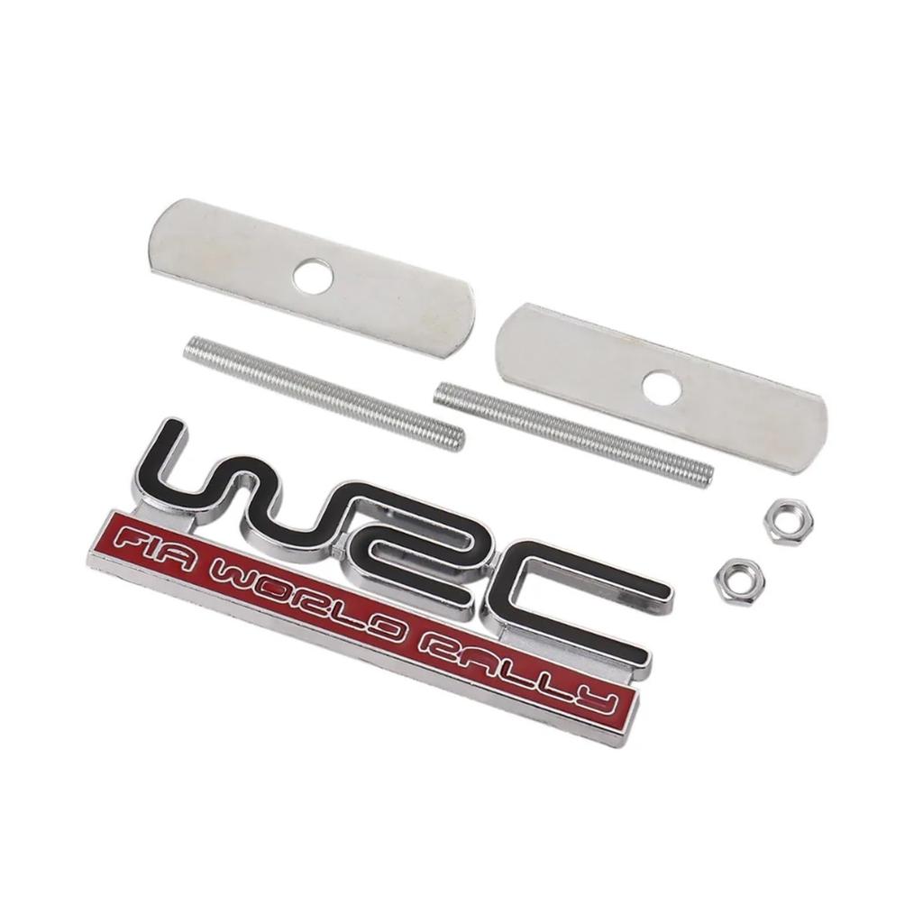 AQXYTBLU 3D Metal WRC Front Grille Badge Emblem Car Decal Sticker Car Styling