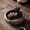 Japanese Gilding Iron Glaze Tea Wash Stoneware Cup Wash Writing-Brush Washer Tea Basin Tea Residue Barrel Tea Ceremony Utensils