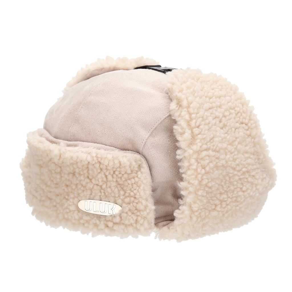 ULUK Essential Suede Sheepskin Trooper Hat_Ivory
