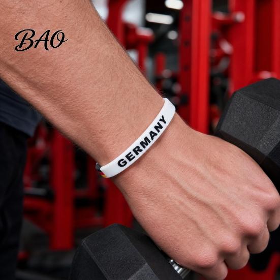 Braccialetto da Polso Calcio in Silicone per Bambini e Adulti, Braccialetti Regolabili con Bandierine Nazionali e Fascia Traspirante con Chiusura a Scatto per Eventi Sportivi,