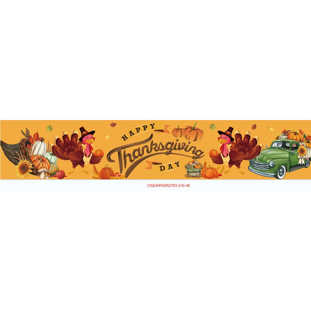 Autumn Outdoor Courtyard Decoration Flags Thanksgiving Party Party Atmosphere Layout Poster Customization