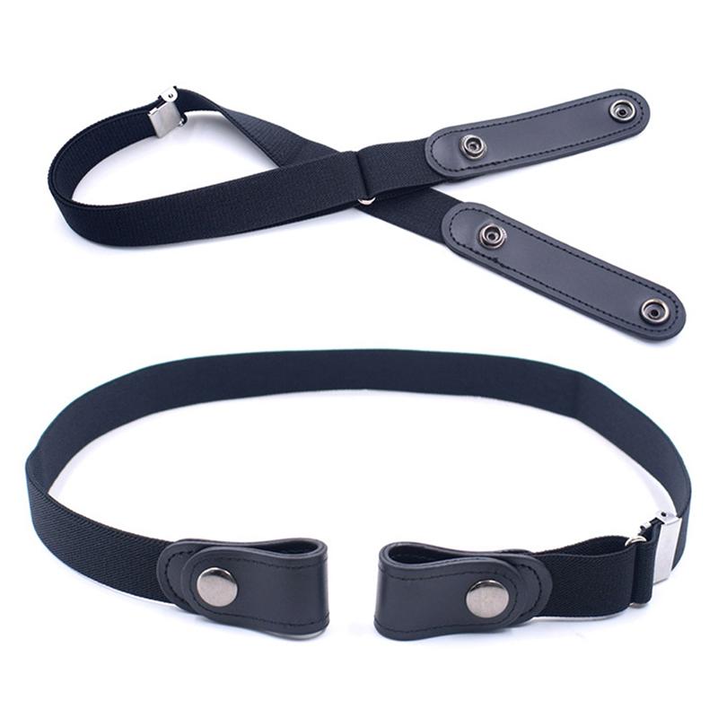 Buckle-Free Invisible Elastic Waist Belts Easy Belt For Women Men Invisible Belt чёрный