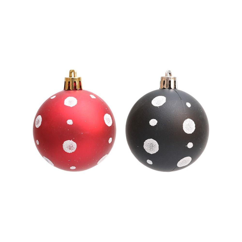 6pcs Plastic Electroplated Hanging Balls 6cm Xmas Tree Pendants Party Favors