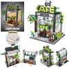 City Street View Building Blocks Set DIY Brick Flower Coffee Shop MOC Camping Tent Model Architecture Figures Toys for Kids Gift