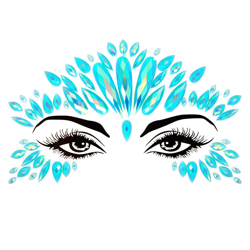 Crystal Tattoo Sticker Glitter Eyeliner Eyebrow Makeup Face Eyes Diamond Temporary Tattoo Rock Rhinestone 3D Eyeliner Stickers