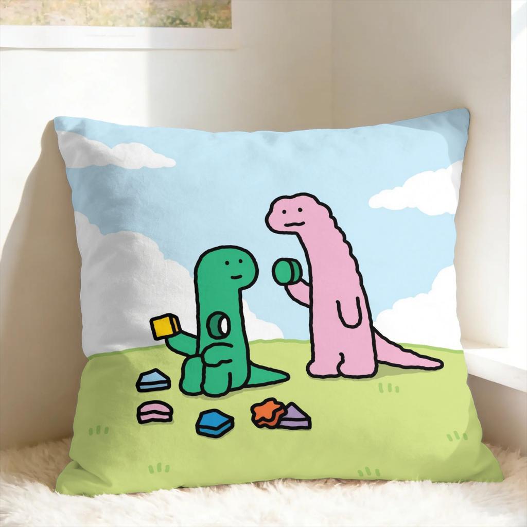 Cartoon Art J-Joguman Pillow Cover Print Cushion Cover Cute Funny Pillow Case For Sofa Couch Bed Living Room