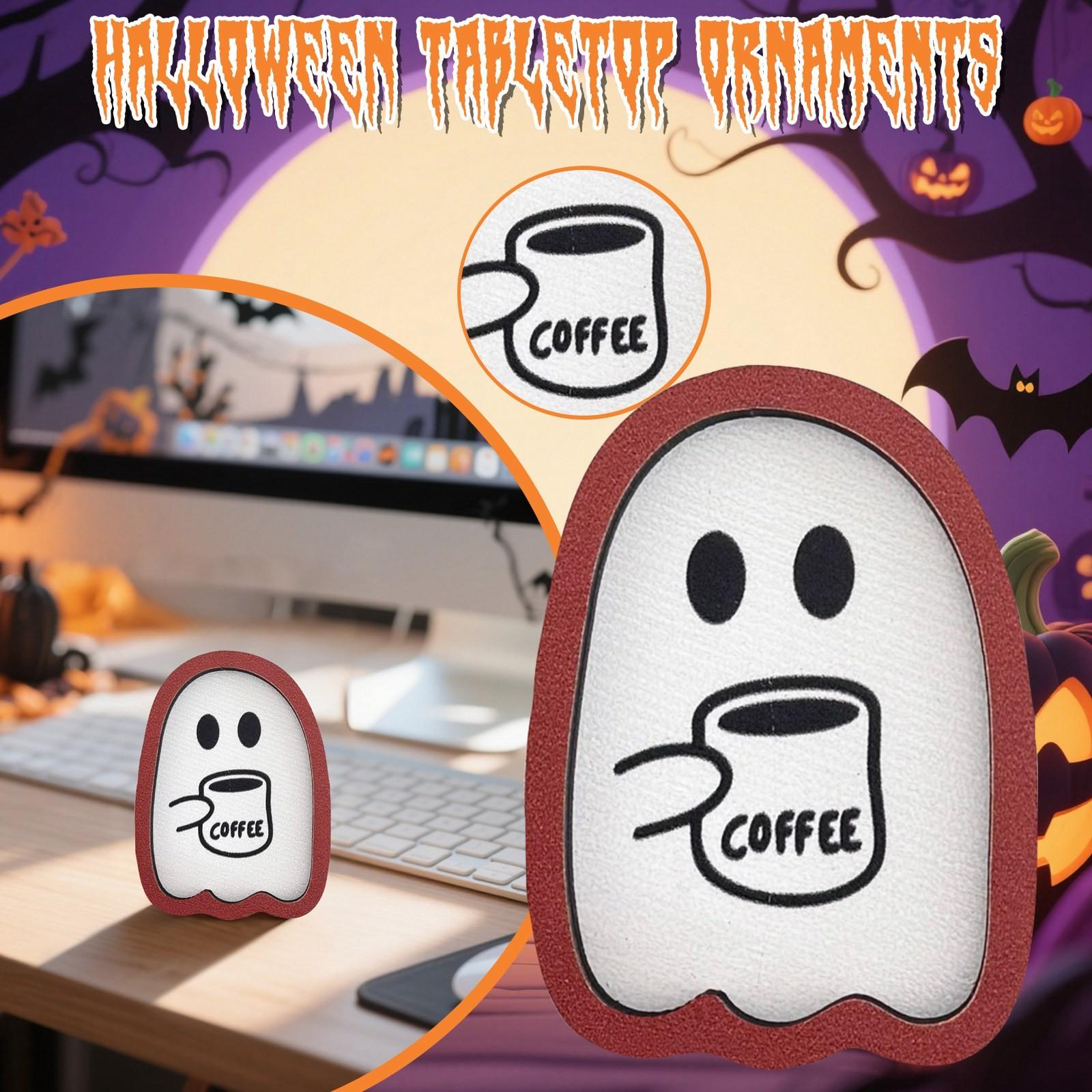 

Halloween Decorative Items Coffee, Double-layer Tray, Terrifying And Creative Decoration One Size белый