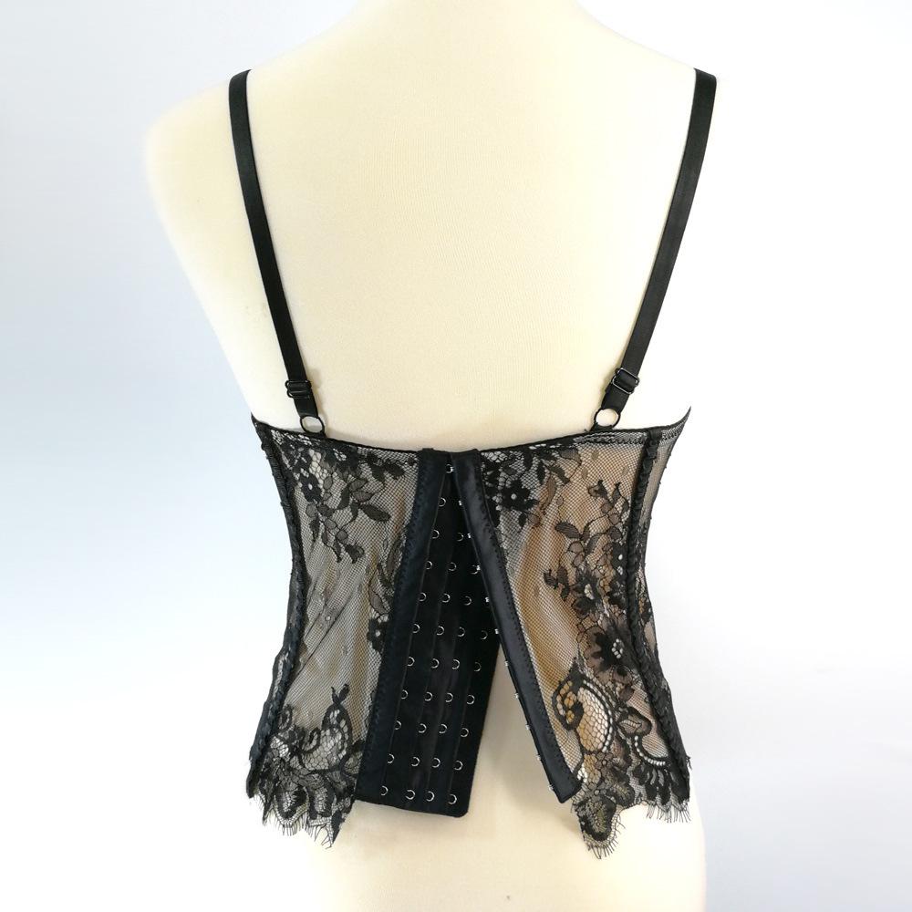 Cross-Border Bestseller: Sexy Lace Strapless Bustier with Cut-Out Design