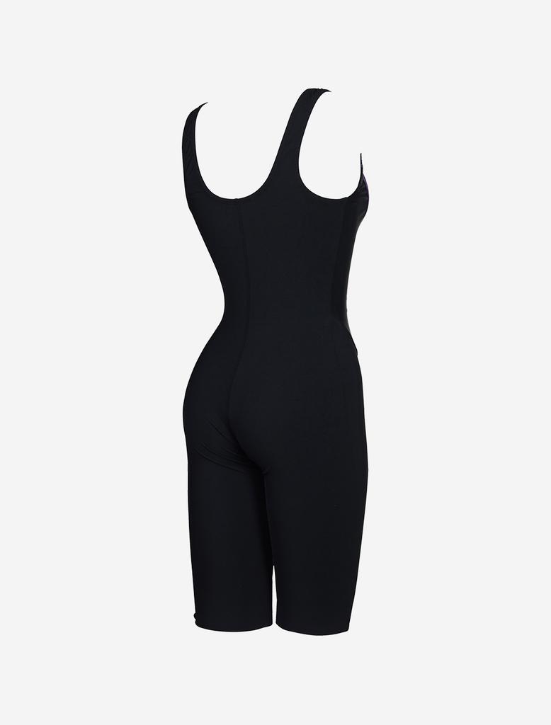 Toneidoseupocheu Line Black Purple 5-Part Half-Body Swimsuit