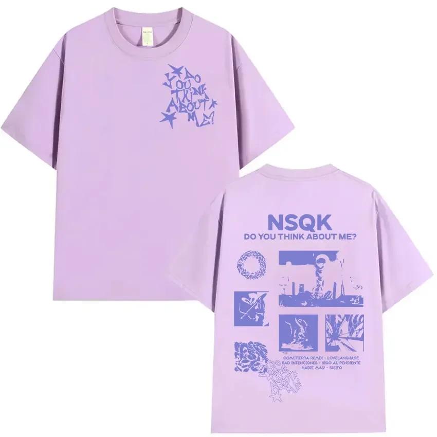 Rapper Nsqk Do You Think About Me 2025 Album Print T Shirts Unisexs Hip Hop Vintage Cotton Short Sleeve Tshirt Unisex Streetwear