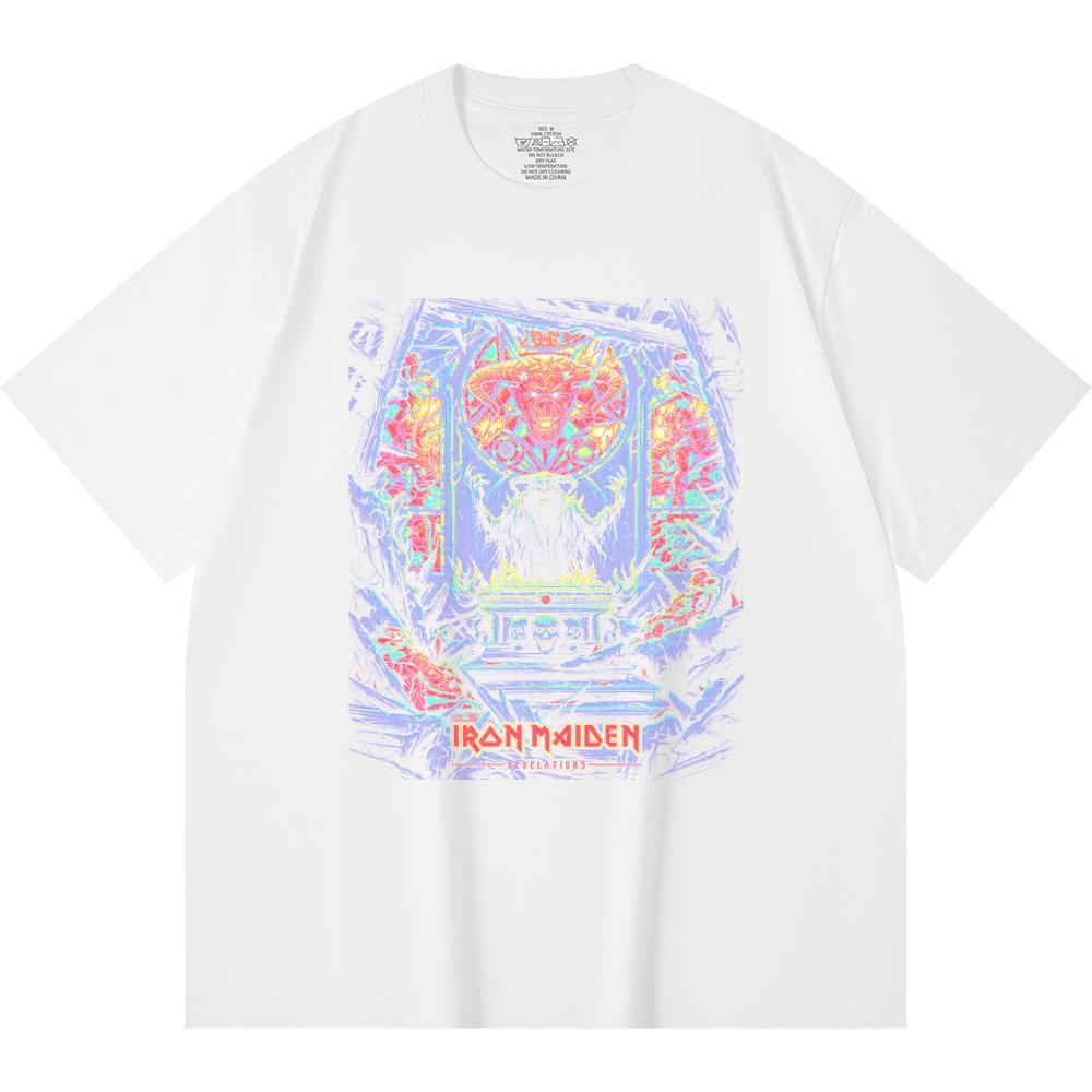 230 g/m² 100% Bavlna T-shirt Heavy Metal Rocková Kapela Tisk Populární Hudby Unisex Těžký Bavlněný T-shirt