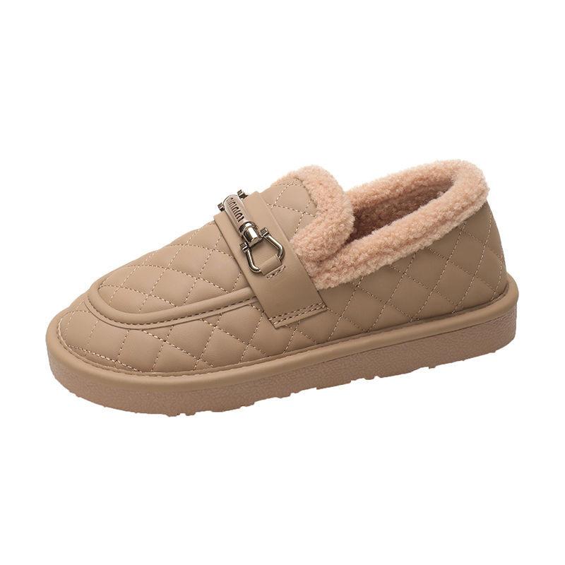 Buty Mao Mao damskie noszą aksamitne buty beanie zimą z miękkimi podeszwami i dużą głową chleba śnieżne bawełniane buty