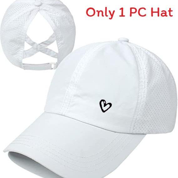 Sun Womens Stylish Hat Love Print Thin Breathable Summer Outdoor Baseball Hat