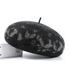Autumn and winter wool beret women's fashion jacquard woolen hat fashion hat show face small versatile pumpkin hat