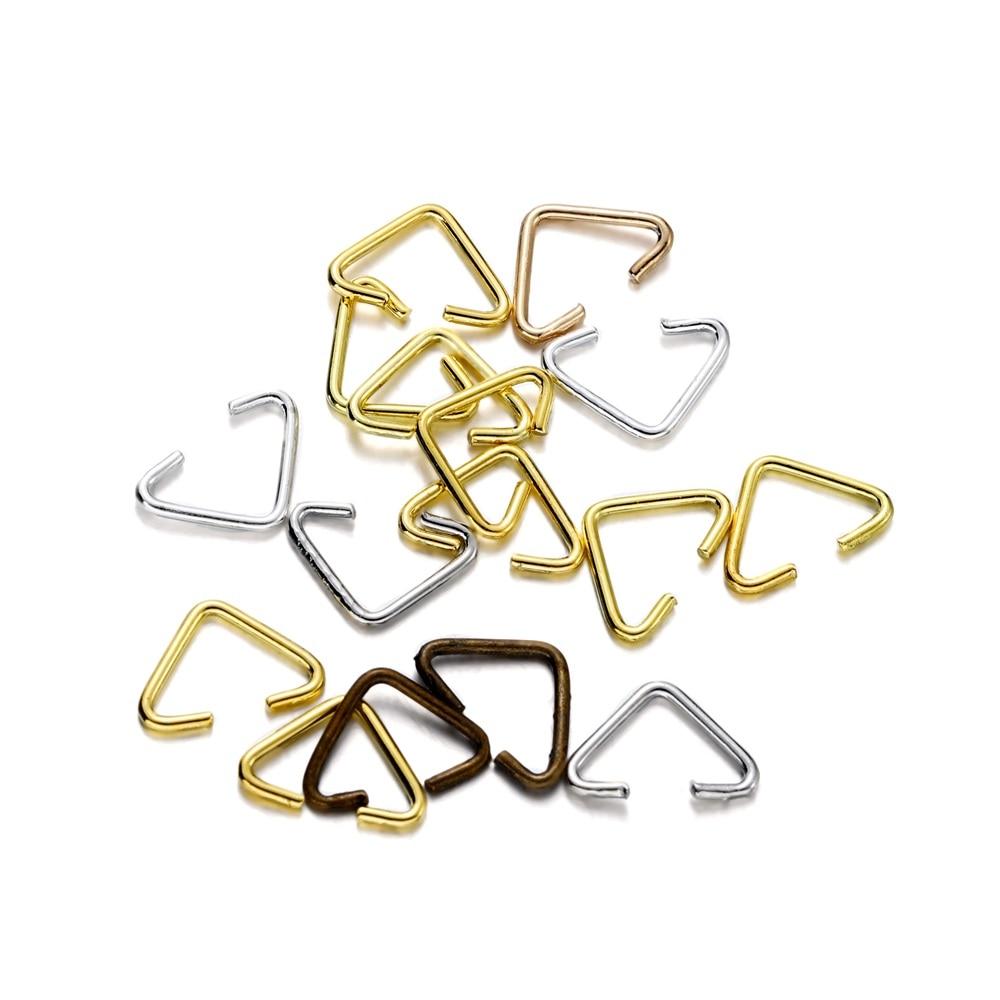 100pcs 6x9mm Iron Triangle Clasps Buckle Loops Connectors Clasps Hooks for DIY Bracelet NecklaceJewelry Making Accessories