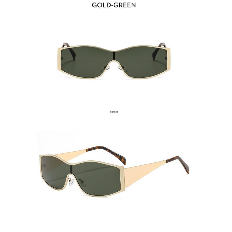 Women's glasses fashion new one-piece metal cycling sunglasses, cross-border European and American ins Xiaohongshu personalized high-end sunglasses