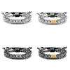 Vintage Crown Men Women Copper Beaded Bracelet With Zircon Stones For Travel Gift