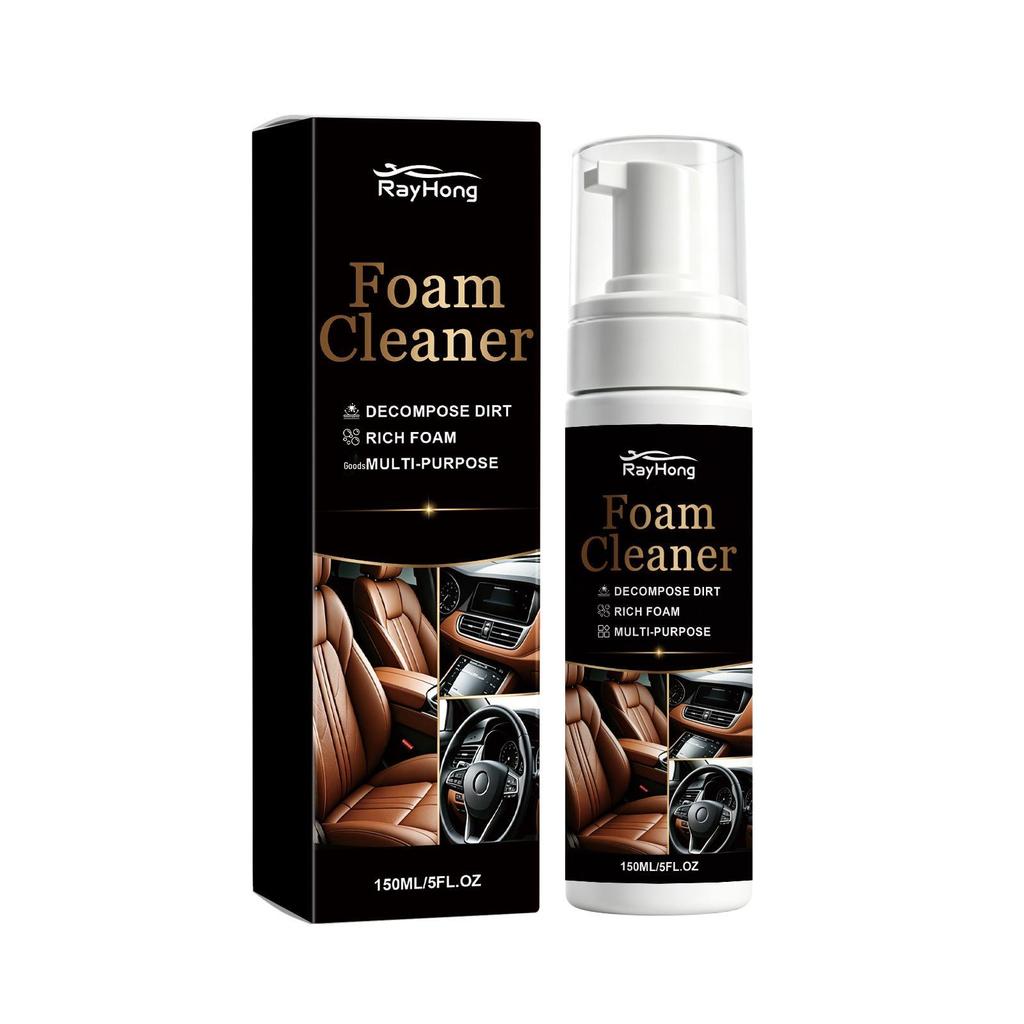 RAYHONG Gentle Foam Cleaner for Car Interior - Restores Shine & Cleanliness