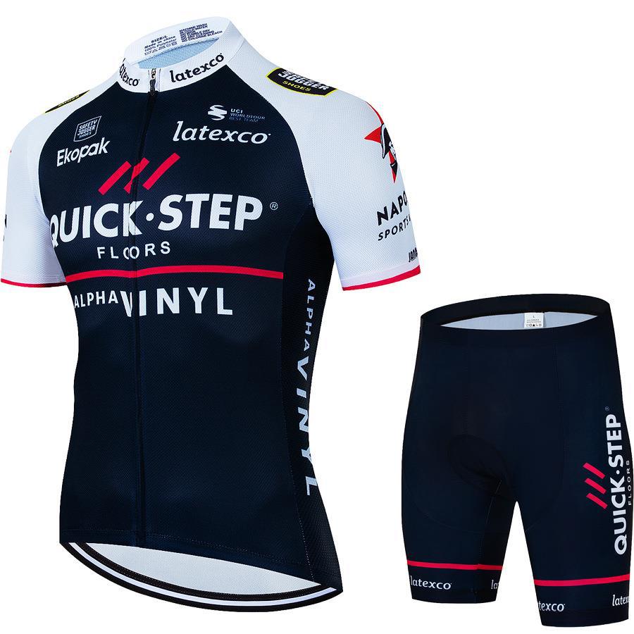 Summer New 2026 Summer Breathable Cycling Suit Set Quick Step Team Edition Cycling Suit Men's and Women's Short Sleeve Suit Strap Shorts Riding