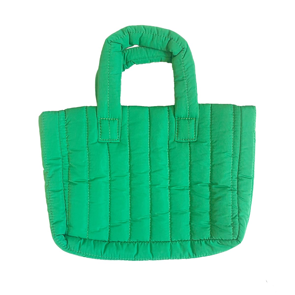 

Стеганая сумка-тоут мини большая нейлоновая для бокового ланча для прогулок [Жизель] сумка, сумка, тоут, вместимость, легкая, маленькая, сумка, сумочка, женская, для поездок на работу, зелёный