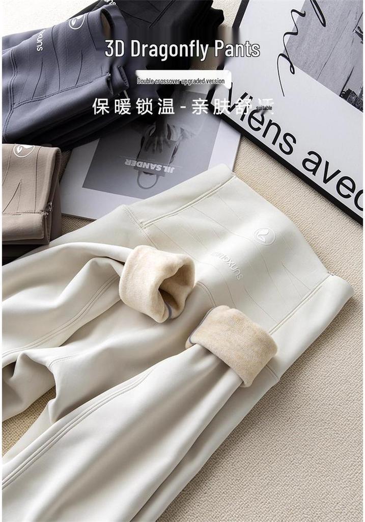 Women's High Waist Hip-Lifting Winter Yoga Pants - Velvet Thickened, Warm, Slimming, Non-Bulky (2025 New Style)