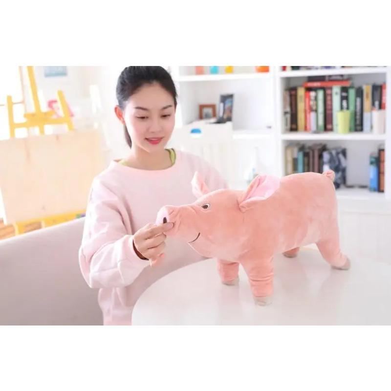 1 pz 25 cm Realistico Carino Cartone Animato Maiale Peluche Giocattolo Ripieno Morbido Animale Maiale Bambola per Regalo di Compleanno Giocattolo Regalo Kawaii per Ragazze