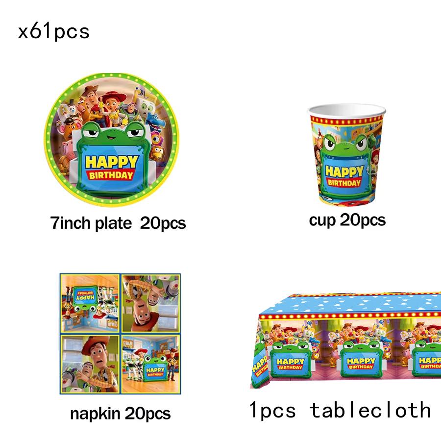 Toy Story Birthday Party Decoration Tableware Set for Baby Shower Or Any Celebration Includes Cups Plates Balloons - Christmas D
