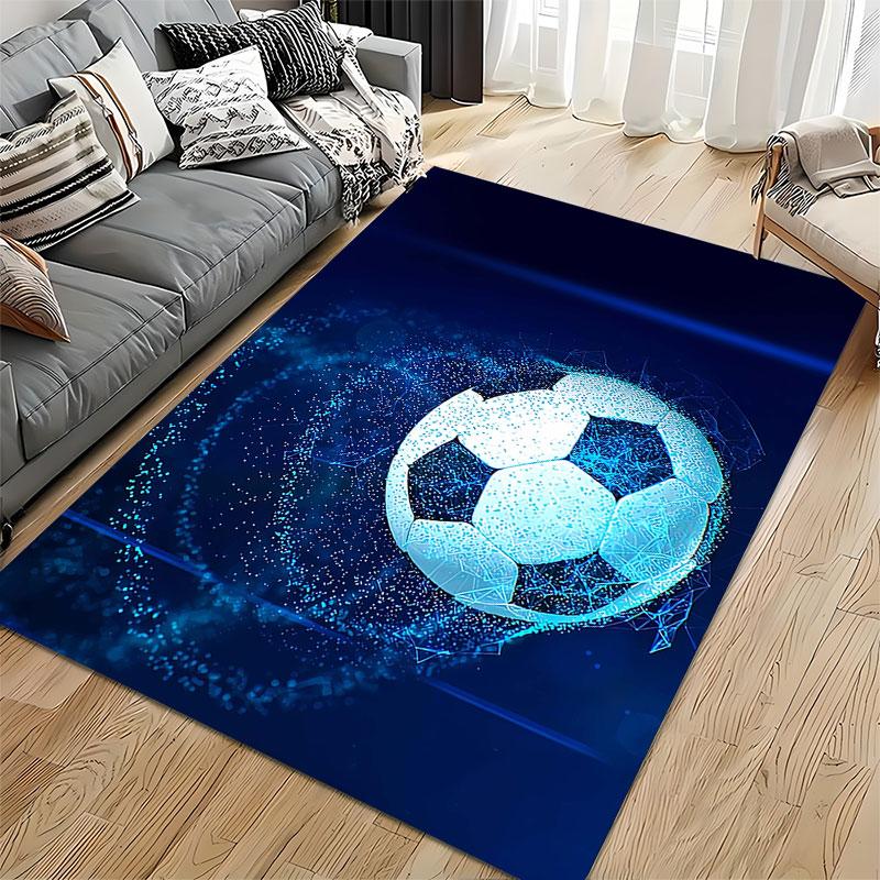 Digital Soccer Ball Design Suitable As a Non-slip Mat for the Living Room or Bedroom Sofa