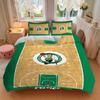 3Pcs Boston Celtics Court Bedding Set Soft Fabric Duvet Cover Pillowcases Home Christmas Xmas Halloween Gift 1 Duvet Cover 2 Pillowcase N1142