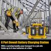 6-Ports for Dewalt Battery Charger, 20V/60V Simultaneous Charging ,Compatible with DCB200,DCB203,DCB204,Rapid Charger Station