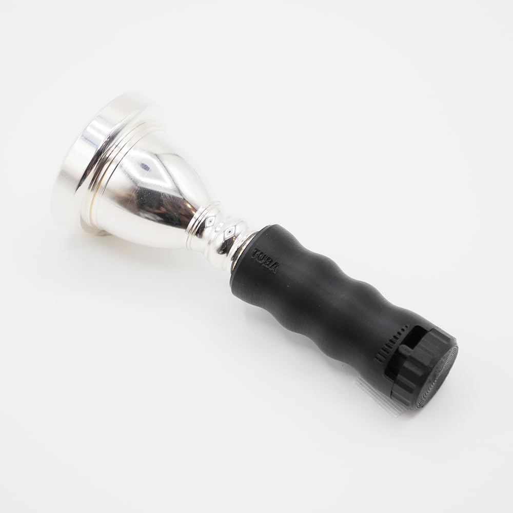 

Brass Buzz Trainer, a tuba mouthpiece for practice [2025 New Model], buzzing practice tool, warm-up, brass instrument, BRASS DESIGN (Color: Black)