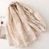 Used FASELE Stole Muffler Scarf Large Thin Lightweight Floral Soft Cotton Linen Style Spring Summer Autumn Winter UV Cut Air Conditioning Protection
