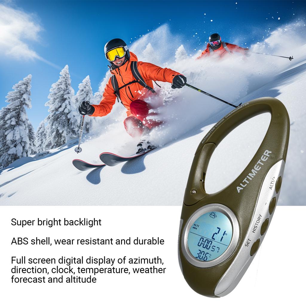 Multifunctional Barometer Altimeter Thermometer with Backlight Display Digital Altitude Monitor Weather Forecast for