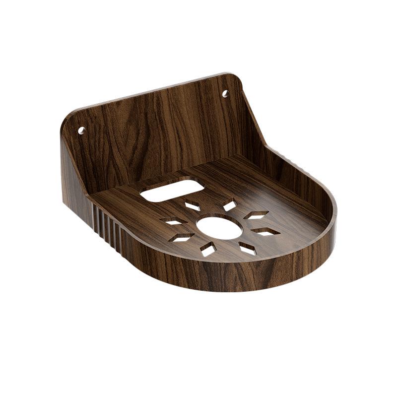 Peach Wood Grain No-Drill Wall Shelf for Camera, Router, and Monitor