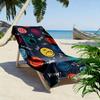 Buntes Smiley-Gesichter Muster Strandtuch schnelltrocknend für Reise Outdoor-Sport Joggen Strand und Schwimmen