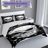 3pcs Custom Name Crystal Skull Sparkle Artwork Bedding Set Printed Bedding Set Duvet Cover Closure Includes 1 Duvet Cover & 2 Pillowcases Bedroom Deco