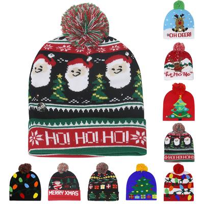 LED Light-up Knitted Ugly Sweater Holiday Xmas Christmas