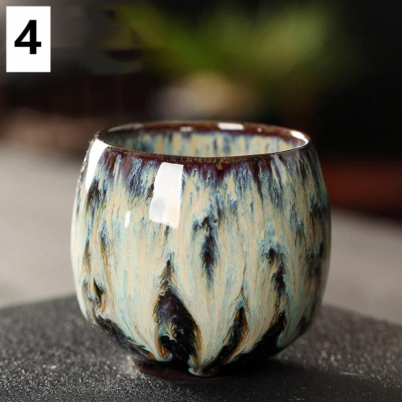1PC Kiln Change Ceramic Cup Porcelain Kung Fu Tea Cups 110ml Drinkware Tableware Pottery Drinkware Tableware Coffee Mug Wine Mug