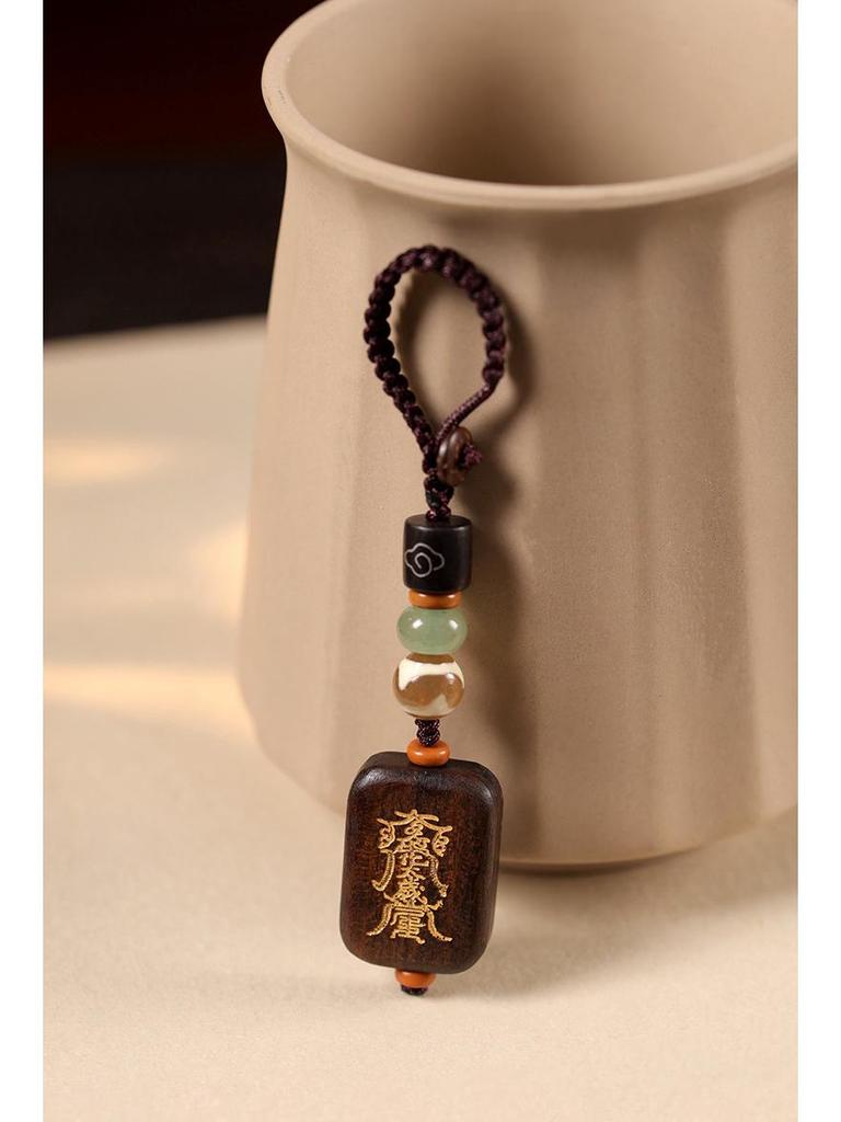 Rosewood Multi-Treasure Sandalwood & Thuja Bead Car Pendant Bracelet - Creative Buddhist Handicraft Gift