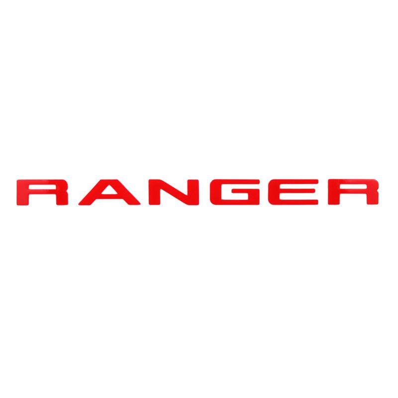 WBWP9 For Ford Ranger 2015-2021 Grille Top Logo Letter Grill RANGER 3D Emblem Original Size ABS Sticker With Glue Chromium Styling