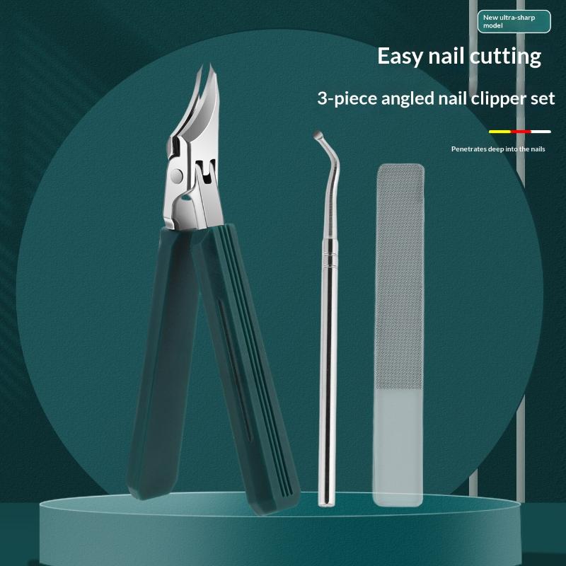 Wide Jaw Nail Clipper 15mm Opening Kit for Ingrown Edge Anti Splash Stainless Steel Trim Tool for Home Pedicure Salon