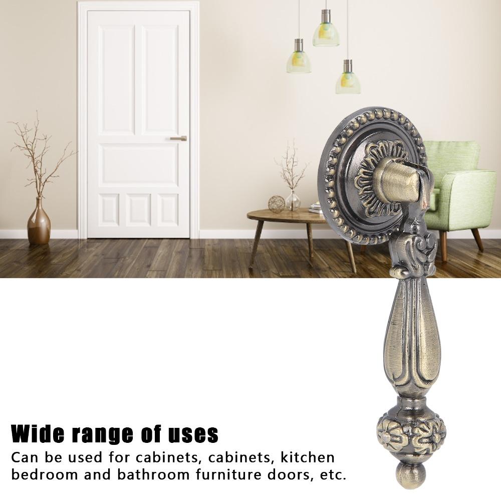4 PCS Big Size Drawer Pulls Retro Copper Mounting Screws Bronze Tear Drop Pulls Zinc Alloy Cabinet Pull Handles Cabinet Upgrade