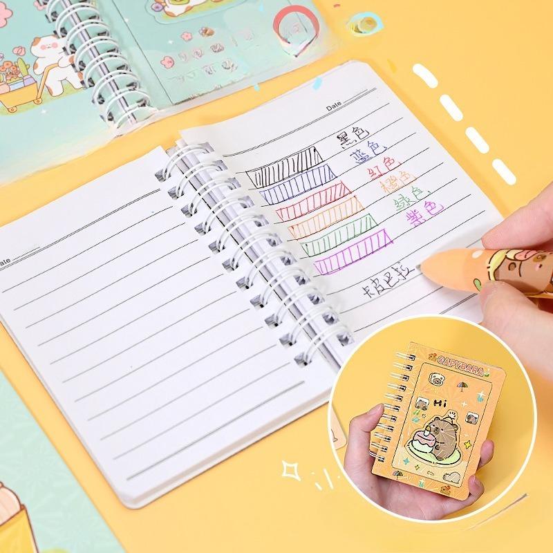 3Pcs Cartoon Learning Stationery Set Ballpoint Pen Correction Belt School Notebook Set Student Stationery Gifts Wholesale