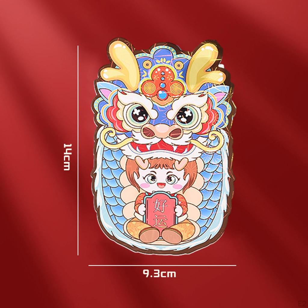 Chinese Year Red Envelopes, Hong Bao, Cute Cartoon Traditional Money Envelopes for Fes