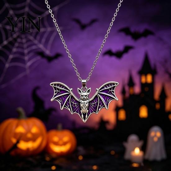 Spooky Spider Web Earrings Gothic Bat Halloween Accessory, Vintage Punk Necklace, Viking Jewelry for Style Dangle Drop Cosplay Party Fashionable Sets