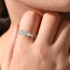 Moissanite Ring for Women Sparkling Wedding Eternity Bands 100 Copper 02CT05CT Moissanite Jewellery Classic Ring