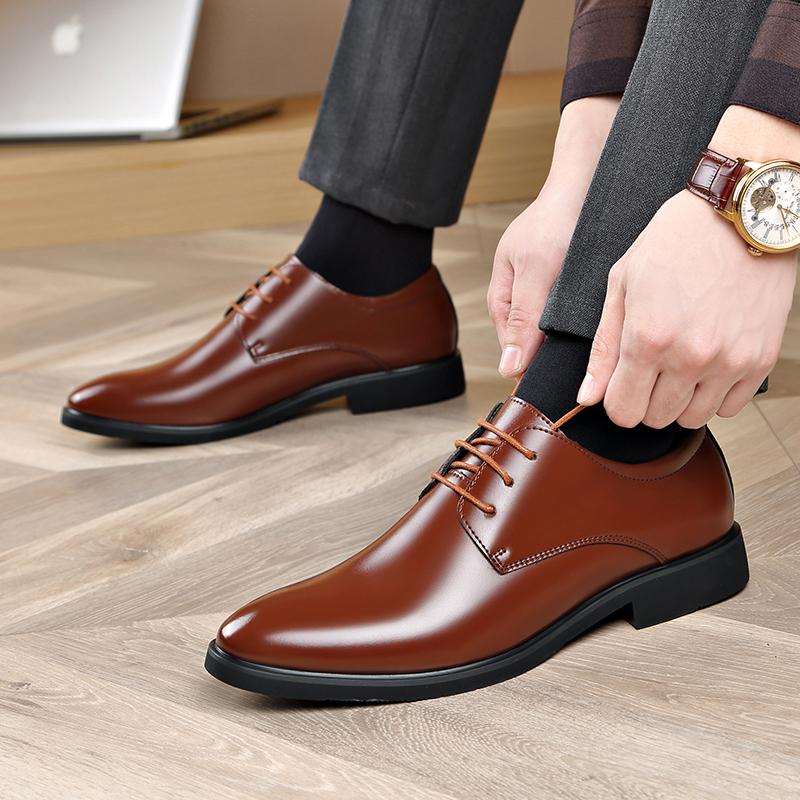 

Модные деловые оксфорды из кожи, мужские туфли на шнуровке, дышащие лакированные туфли, деловые туфли для мужчин, свадебные туфли на плоской подошве, мужская черная обувь 44 коричневый